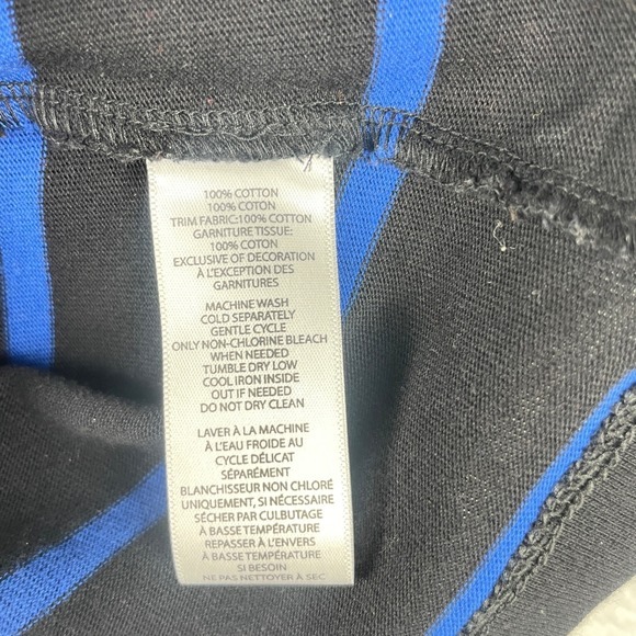 Beach Lunch Lounge Sz S Striped 100% Cotton Knit Sweaterdress Midi Long Sleeves - Picture 12 of 16